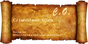 Czimbalmos Olga névjegykártya