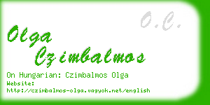 olga czimbalmos business card